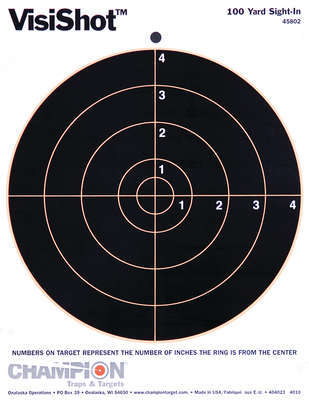 Targets Champion Traps&Targets VisiShot CHAMPION VISISHOT 8" BULLSEYE 10PK